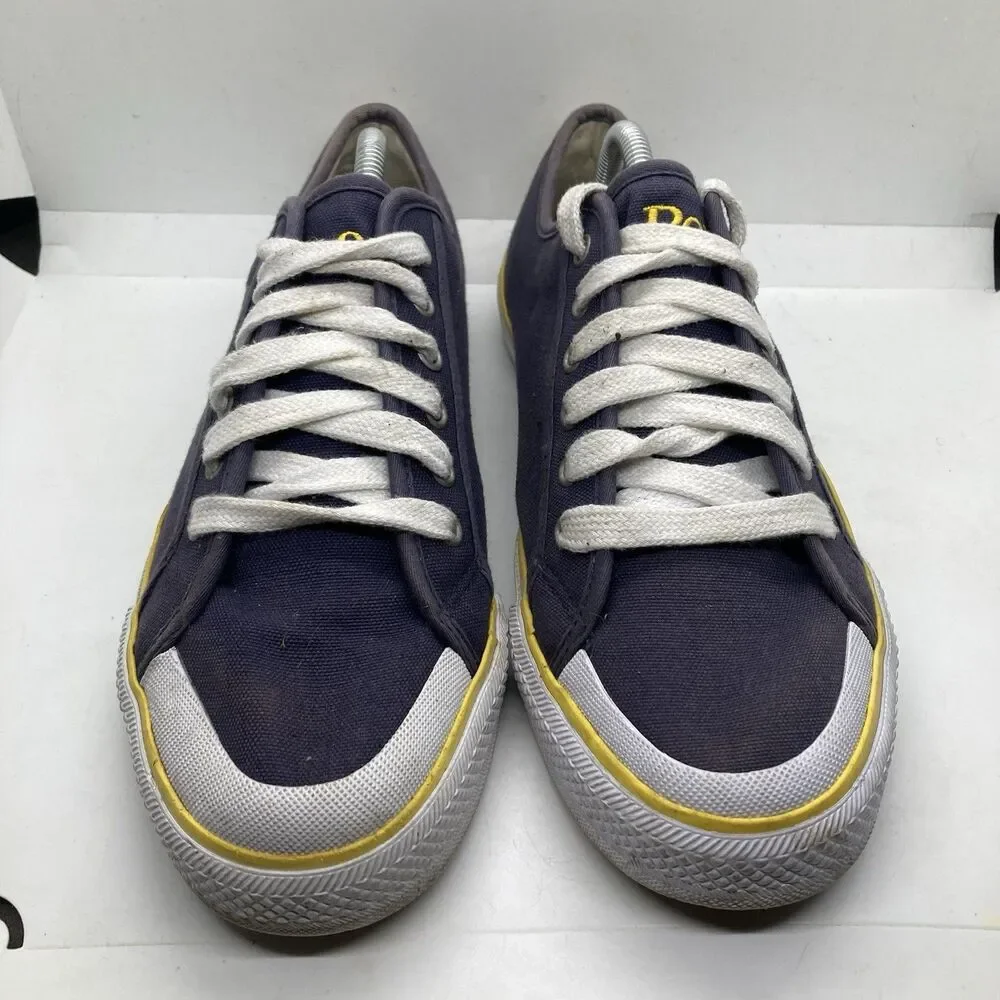 Polo Ralph Lauren Cantor Low Canvas Shoe Mens size 9.5 Navy Blue Chancery